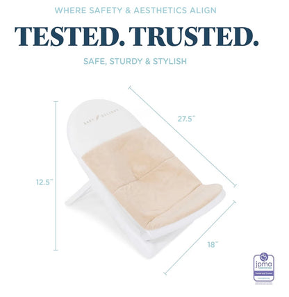 Baby Delight Cushy Nest Cloud Premium Organic Infant Bather | Baby Bath Seat | Comfortable Infant Bath Seat with Support | for Sinks and Tubs | Organic Oat