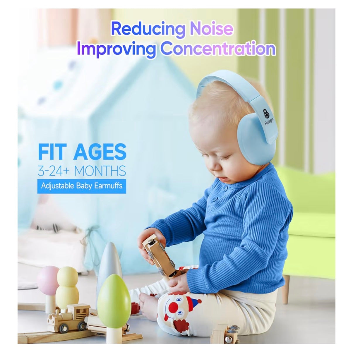 Baby Headphones for Noise - [Upgraded Baby-Friendly Version] Baby Ear Muffs Noise Protection - Baby Noise Cancelling Headphones - Baby Ear Protection for 3 Months to 2 Years