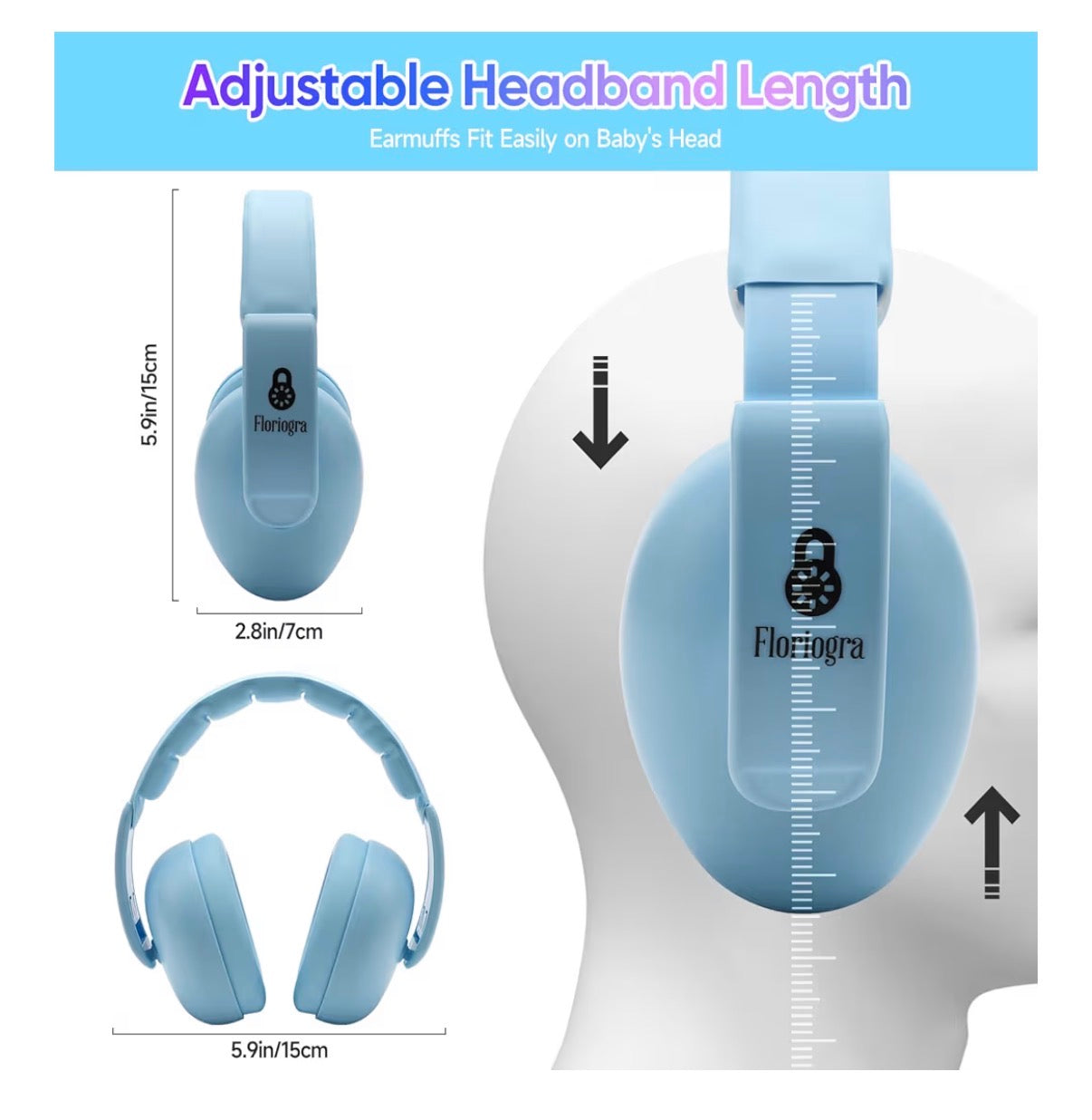 Baby Headphones for Noise - [Upgraded Baby-Friendly Version] Baby Ear Muffs Noise Protection - Baby Noise Cancelling Headphones - Baby Ear Protection for 3 Months to 2 Years