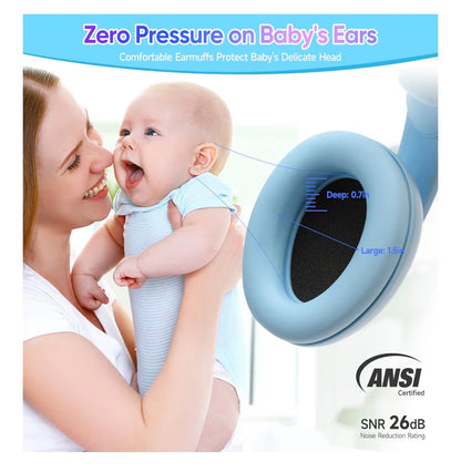 Baby Headphones for Noise - [Upgraded Baby-Friendly Version] Baby Ear Muffs Noise Protection - Baby Noise Cancelling Headphones - Baby Ear Protection for 3 Months to 2 Years