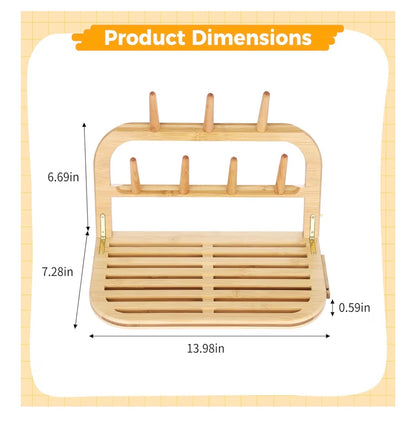Bamboo Baby Bottle Drying Rack Baby Bottle drying Rack Space Saving Bottle Drying Rack Bamboo Baby Bottle Rack Dryer Baby Bottle Holder & Baby Bottle Dryer Rack Baby Bottle Brush and Drying Rack
