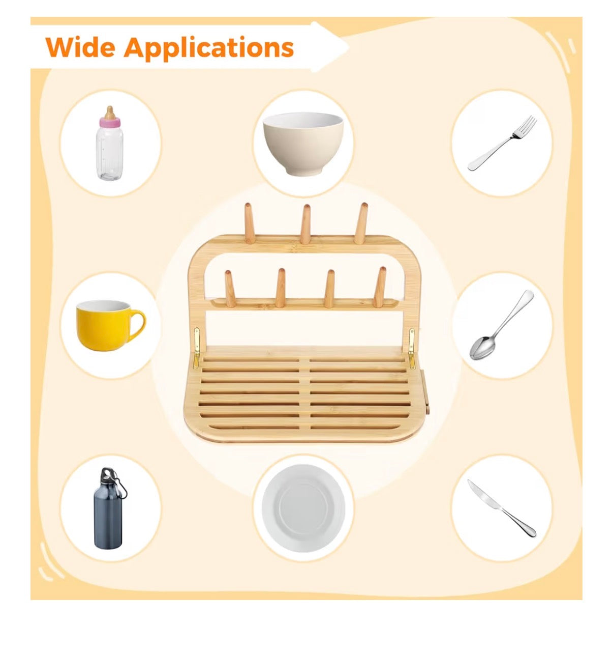 Bamboo Baby Bottle Drying Rack Baby Bottle drying Rack Space Saving Bottle Drying Rack Bamboo Baby Bottle Rack Dryer Baby Bottle Holder & Baby Bottle Dryer Rack Baby Bottle Brush and Drying Rack